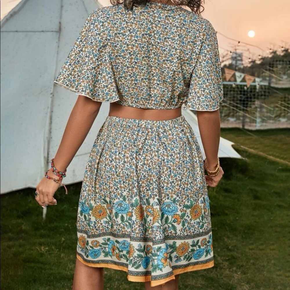 Two piece boho skirt and crop top - Picture 3 of 9